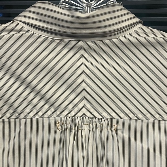 Le Sarte Pettegole stripped button down shirt statement sleeves Made in Italy - Picture 5 of 12